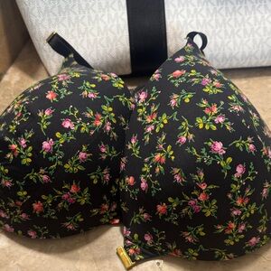 Victoria's Secret Black Floral Bra